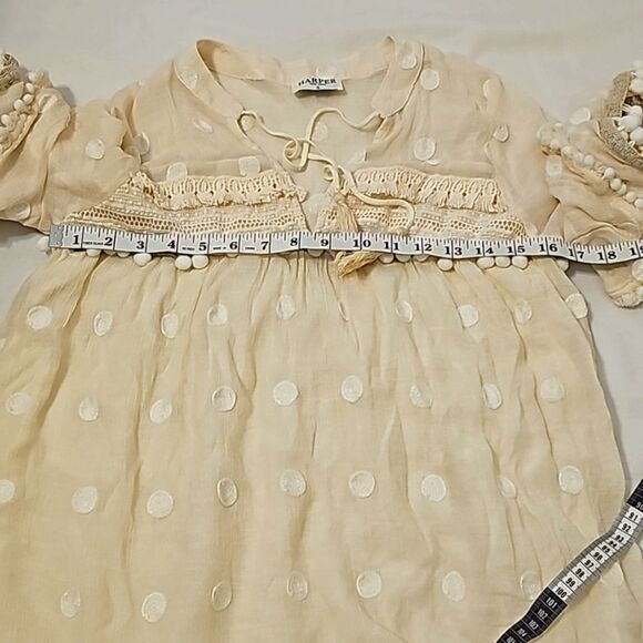 HARPER NY POLKA-DOT BOHO TUNIC DRESS SIZE SMALL - Picture 6 of 12